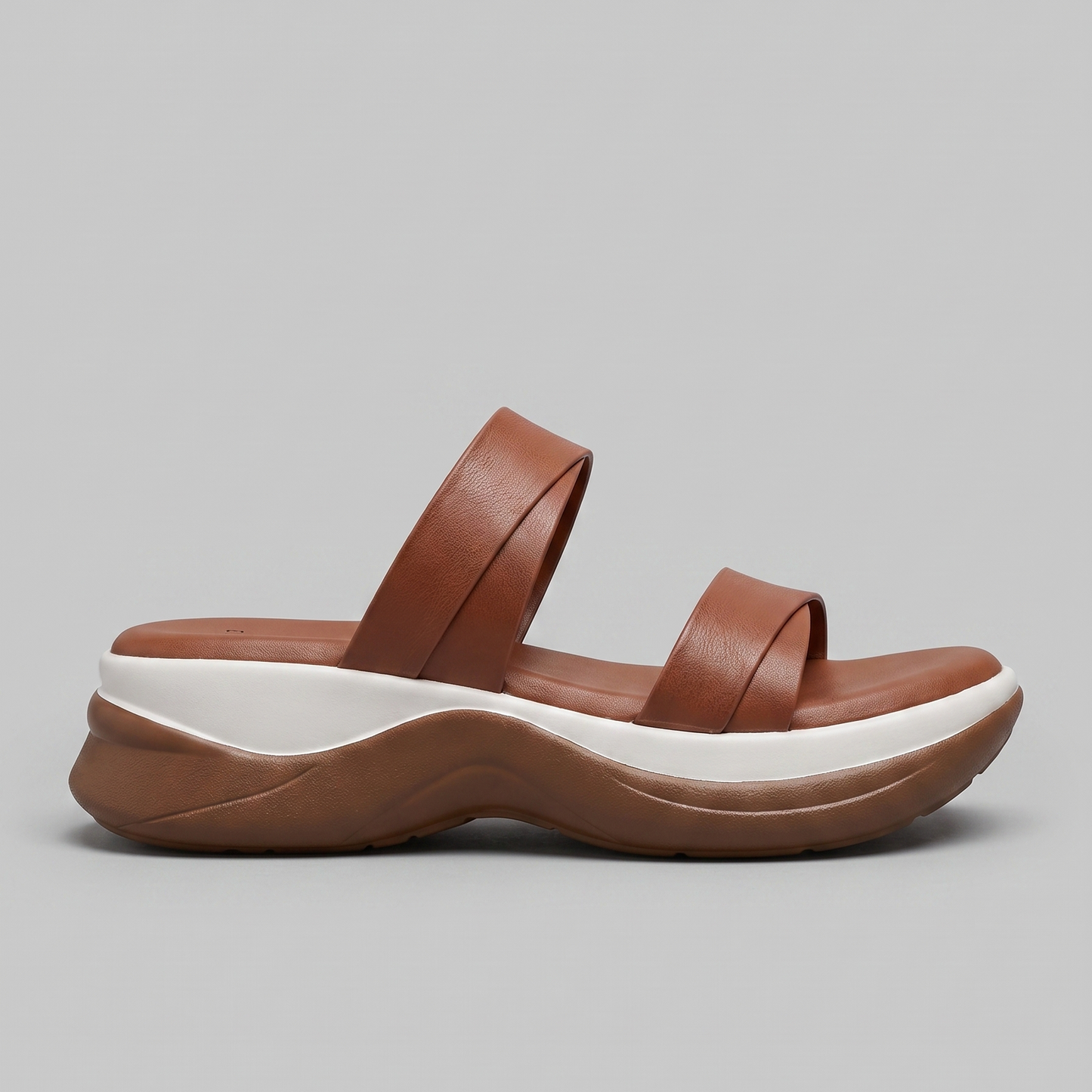 Meera two strap wedges in tan