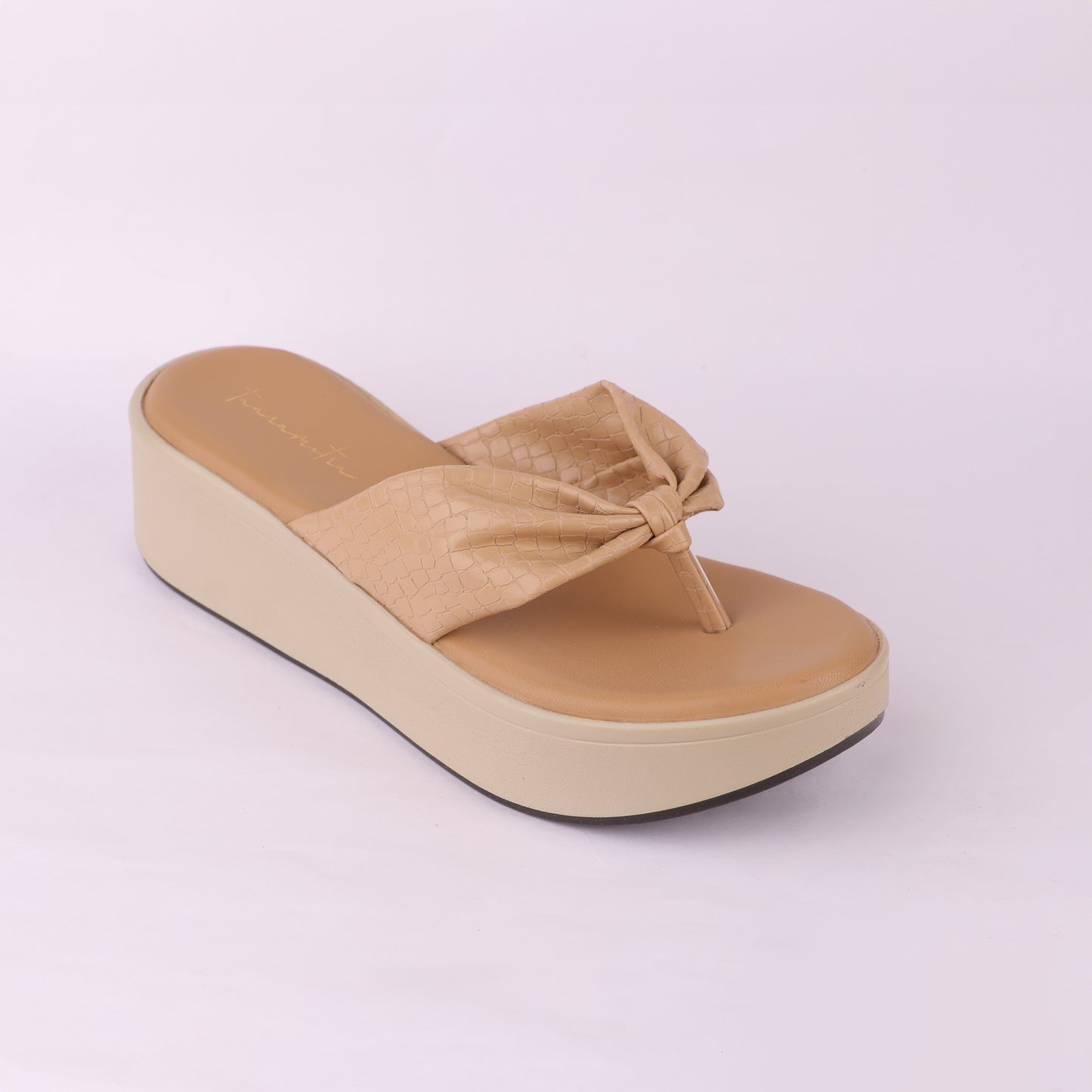 Marina V strap wedges in Beige