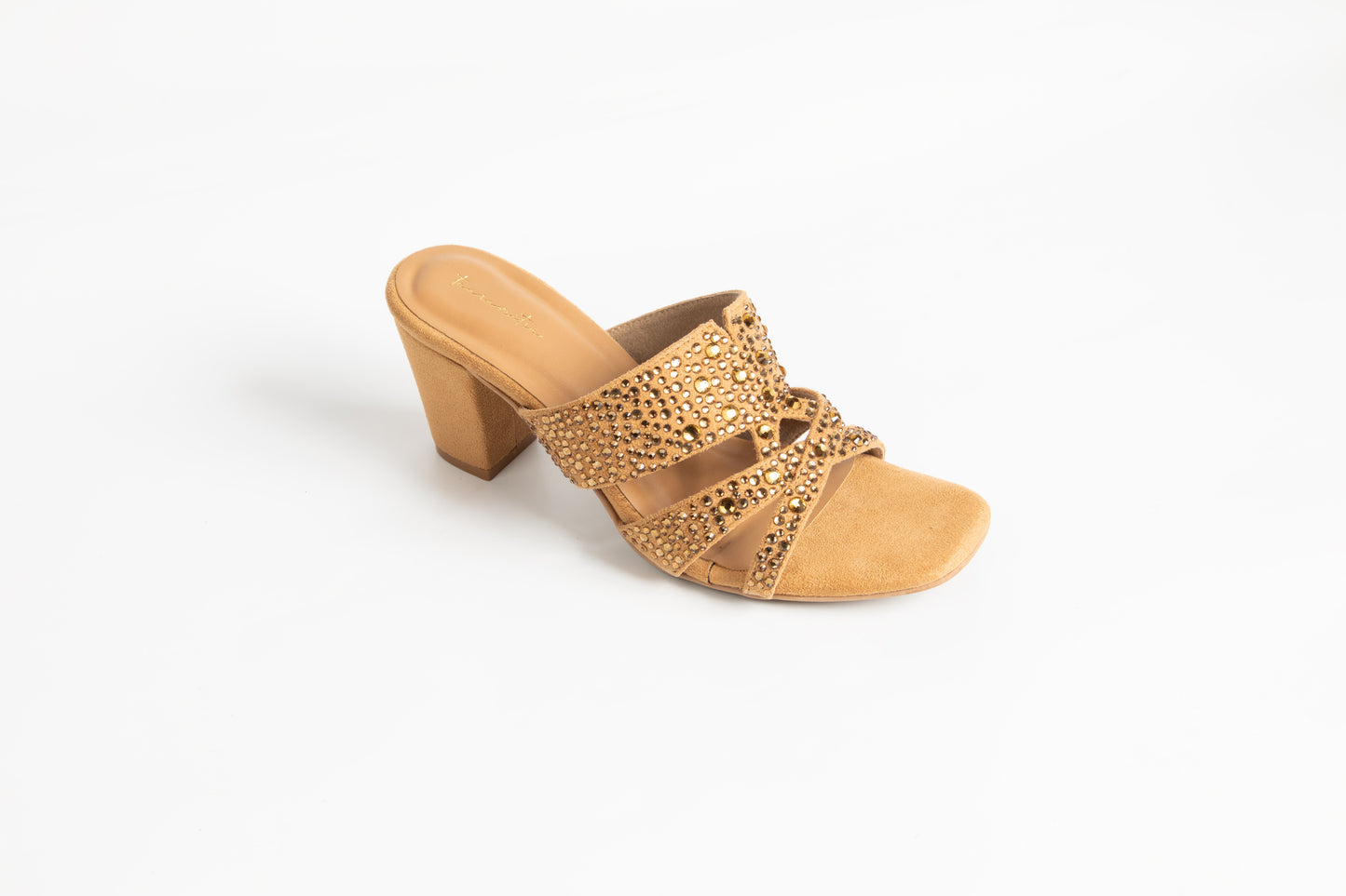 Estella studded heels in Gold