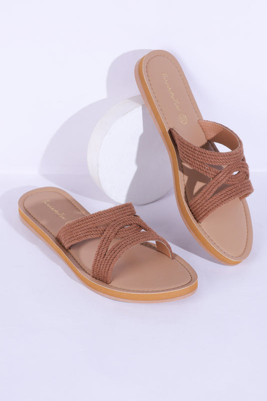 Michelle flats in Tan