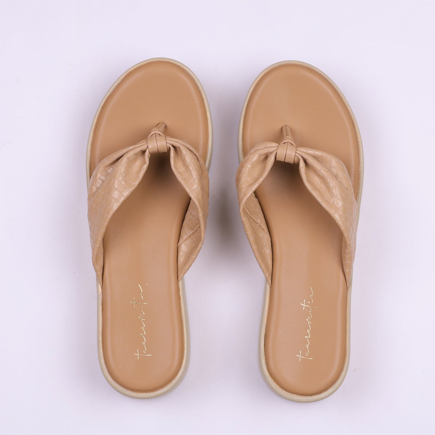 Marina V strap wedges in Beige