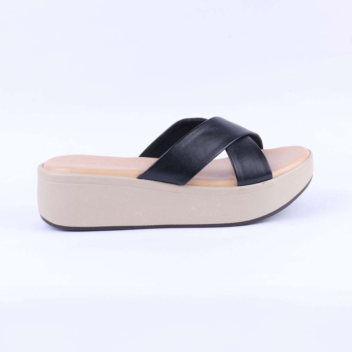 Maya x-strap wedges in Black