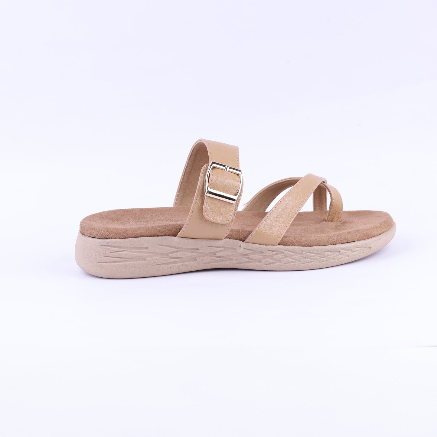 Leela toe ring flats in Beige