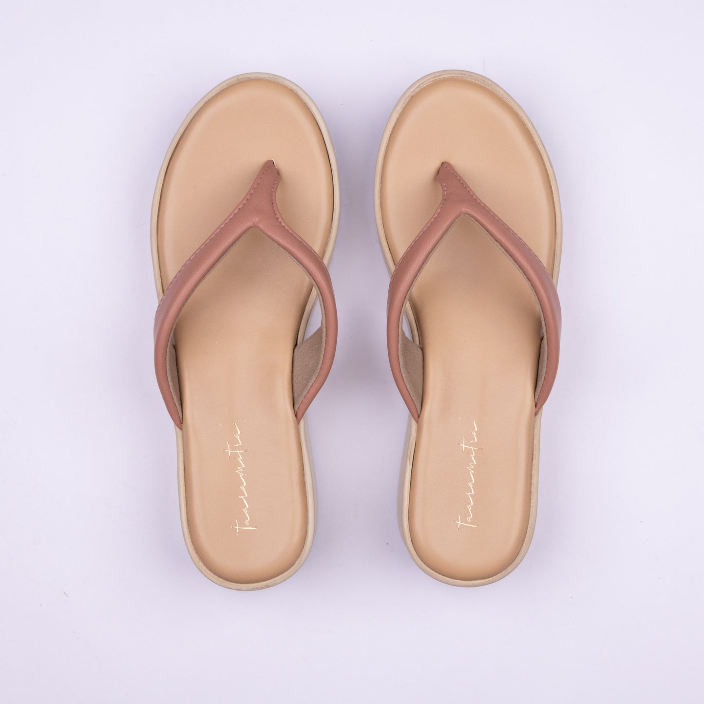 Veronica V strap wedges in Peach