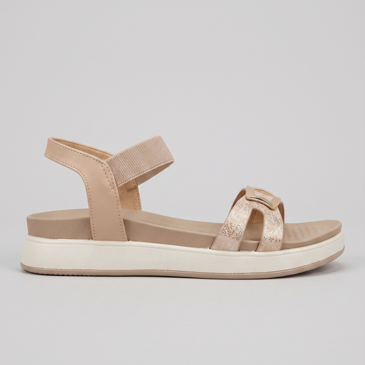 Rosy comfort sandals in tan