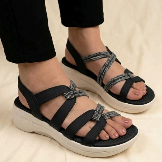 Helena comfort sandals in black