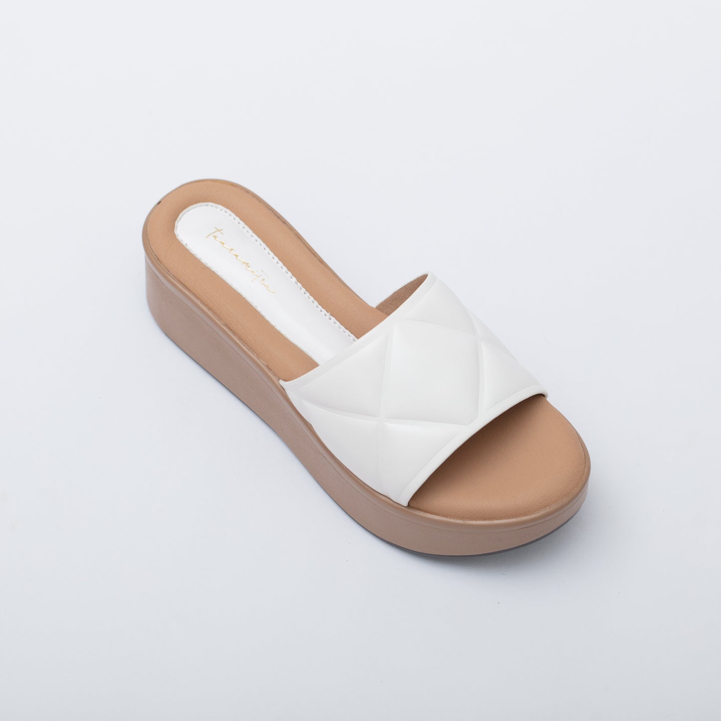 Mista flatform in white heel sandals