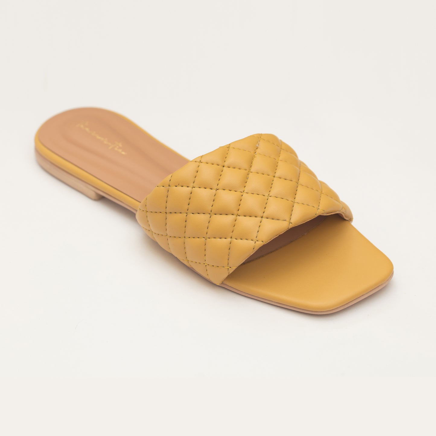 Quilted flats in Mustard