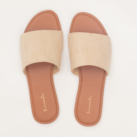 Lucy Suede flats in Beige
