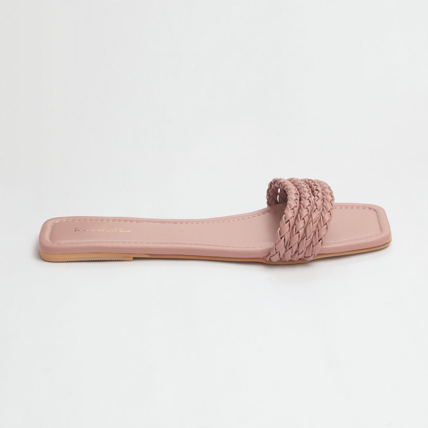 Halep strappy flats in Peach