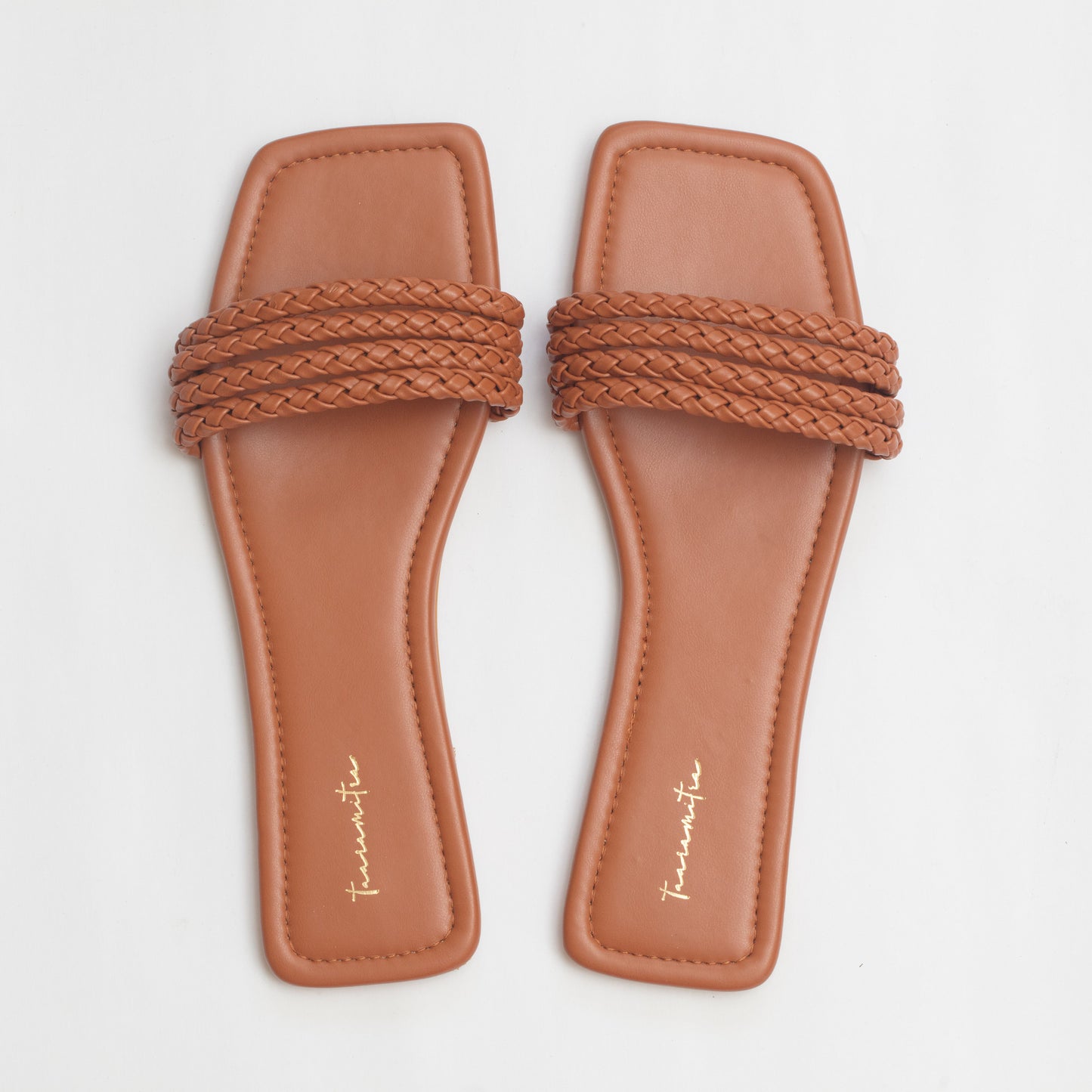 Halep strappy flats in Brown